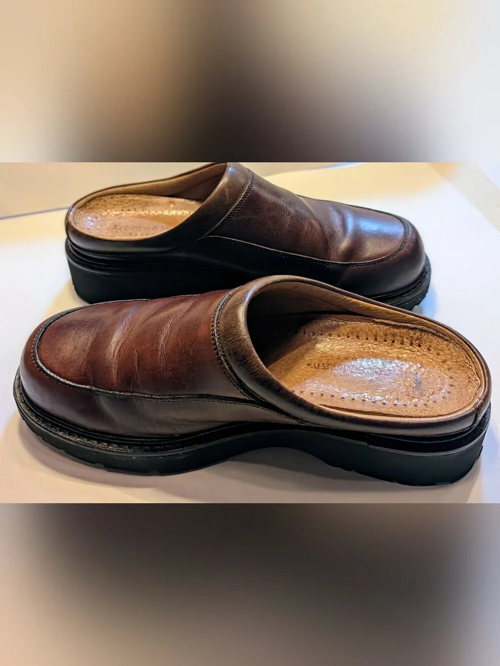Johnson & Murphy Leather Mules/Clogs Men's 9